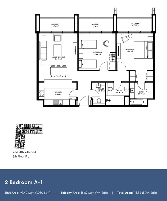2 Bedroom