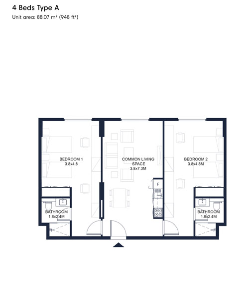2 Bedroom